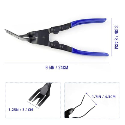 1 Pcs Automobile Interior Upholstery Trim Clip Pliers Remover Tool, Push Pin Pliers Panel Clip Removal Pliers Trim Removal Tool (Blue) - color: Blue
