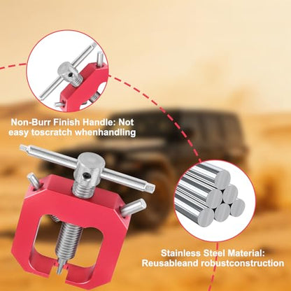 Mini Gear Pullers, RC Pinion Bearing Puller Stainless Steel Small Gear Puller Professional Tool Remover for RC Drift Wheels Motor Upgrade, Mini Gear Puller for RC Car Fan(Red) - color: Red