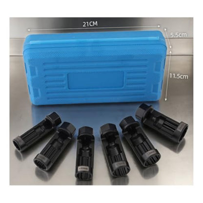 6 Pieces Strut Nut Removal Tool Wear Resistant Shock Absorber Nut Socket Set Black Oxide Finish Strut Installation Removal Kit