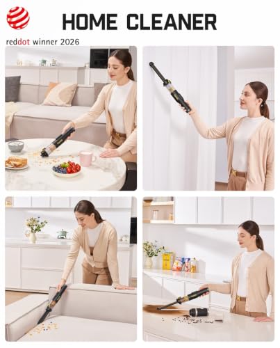Fanttik Slim V10 Lite Handheld Vacuum Cordless, 0.98lb Lightweight with All-in-One Base Design, Smart LED Display, Portable Mini Vacuum Cleaner for Home Crevices, Couches, Office