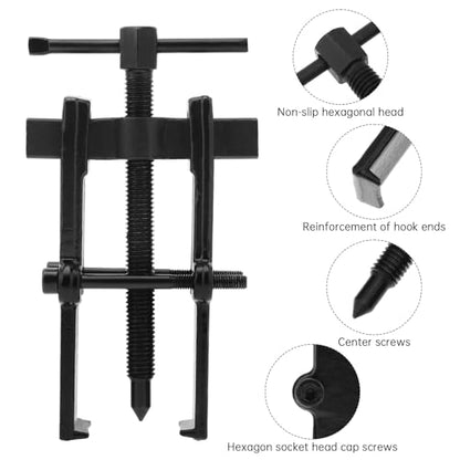Two Jaw Bearing Puller, Adjustable 2 Jaws Gear Remover Tool, Puller Kit for Bearing, Gears, Pulley, Flywheel, Motorcycle, Car (4 inch) - size: 4 inch