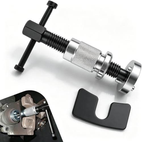 1 PC Brake Caliper Wind Back Tool Kit, Car Rear Brake Tool, Steel Brake Caliper Compression Tool, Universal Automotive Brake System Repair Accessories, for Most Cars (Silver)