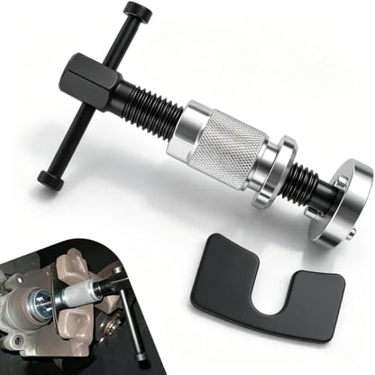 1 PC Brake Caliper Wind Back Tool Kit, Car Rear Brake Tool, Steel Brake Caliper Compression Tool, Universal Automotive Brake System Repair Accessories, for Most Cars (Silver)