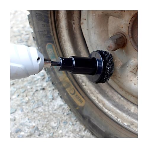 Wheel Hub Cleaning Kit, 7-Piece Hub & Stud Cleaner for Rust Removal and Resurfacing, Fits 1/2" Power Drill and Impact Wrench, for Automotive Lug Studs, Rotors and Brake Service