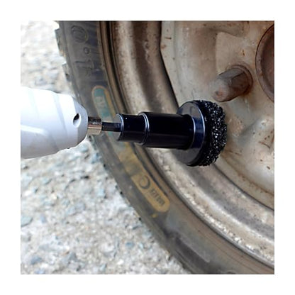 Wheel Hub Cleaning Kit, 7-Piece Hub & Stud Cleaner for Rust Removal and Resurfacing, Fits 1/2" Power Drill and Impact Wrench, for Automotive Lug Studs, Rotors and Brake Service