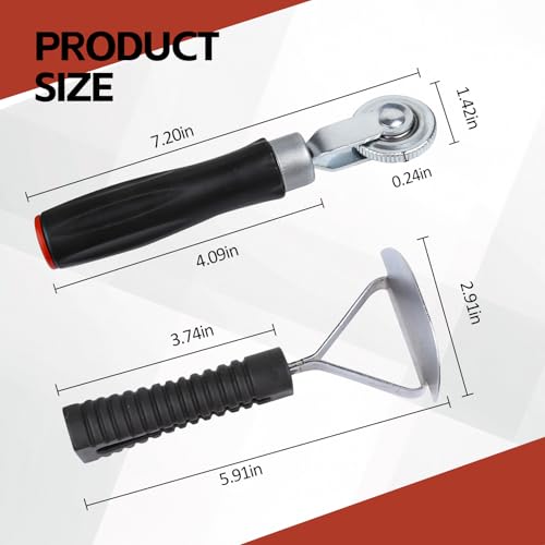 Hovom 2PCS Tire Repair Tools, Tire Compaction Roller & Inner Liner Scraper Tool Kit, Tires Patch Roller, Car Tires Patch Tool Kit for SUV Truck Motorcycle Bike, Universal Car Accessories