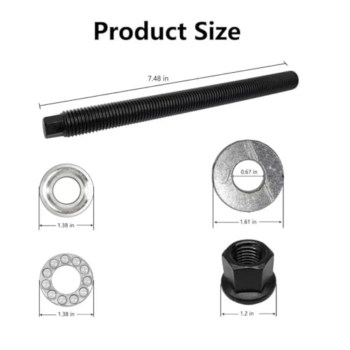 Harmonic Balancer Installation Tool with with High Carbon Chromium Bearing Steel Thrust Rolling Bearings (GCR15), Compatible with GM 1997-UP V8 LS1 LS2 LS3 LS4 LSX LSA LS6 LQ4 LQ9