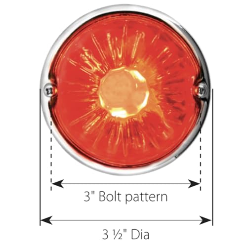 GG Grand General 92430 Stainless Steel Dark Amber Watermelon Glass Lens Kit for #1156, Bulb not Included - color: Dark Amber, style: 1156 Bulb Base