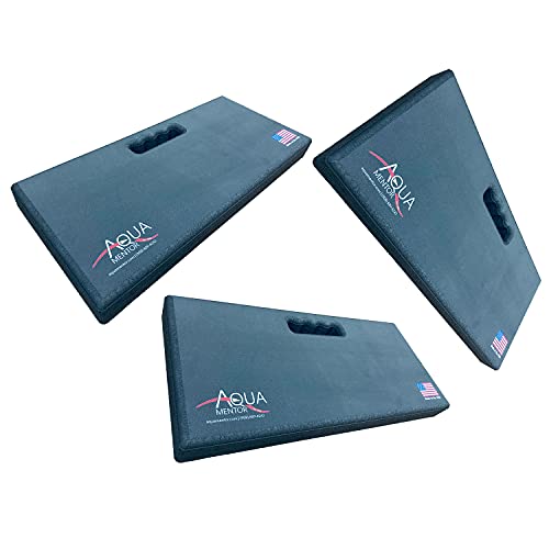 Aquamentor Kneeling Pad - Made in The USA - Firm, Durable and Thick Garden or Mechanics Foam Kneeling Pad, Great for Use Around The House, Garden, Job or Shop(17.5” x 8.0” x 1.5”, Black, 3-Pack) - size: 17.5" x 8" x 1.5" (3-Pack)
