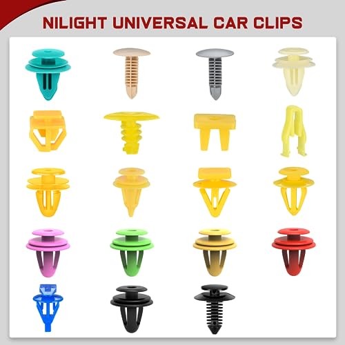 GOOACC 1001PCS Universal Car Clips Mixed Auto Bumper Fender Trim Door Panel Shield Engine Cover Retainer Rivet Push Clips with fastener remover for GM Ford Chrysler Toyota Lexus Honda Acura Dodge Jeep - color: 1000Pcs Mixed Clips + 1 Remover
