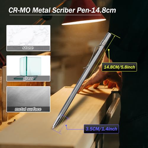 14PCS Spiral Screw Extractor Set with Tungsten Carbide Tip Scriber Pen | 6542/4341 HSS Steel Cobalt Left Hand Drill Bits Set - 1/4'' Adapter - Removing Stripped Screws Bolts - size: 14Pcs