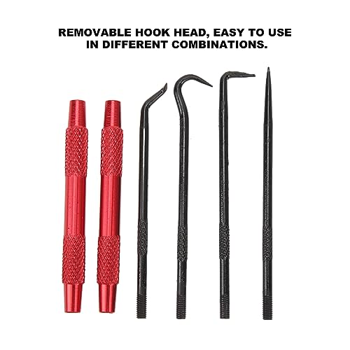 6-Piece Lock Pick Set, lock picking tool kit for O Ring Seal, Double Pointed Scribe Lock Picking Kit For Auto Mechanic, Hook and Pick Set to Remove Hoses and Gaskets