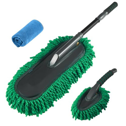 FLORICH Microfiber Car Duster Kit, Large Extendable Car Duster Exterior Scratch Free, Durable Car Brush Interior for Cars RV Truck - size: Carduster01