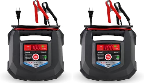 Schumacher Electric Car Battery Charger and Maintainer SC1280 4-in-1, 15 Amp, Fully Automatic for 6v and12v Automobile Batteries - Ideal for Motorcycles, Cars, Trucks, SUVs, Marine Batteries, and More - size: Battery Charger and Maintainer (Pack of 2)