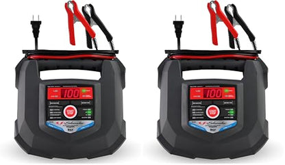 Schumacher Electric Car Battery Charger and Maintainer SC1280 4-in-1, 15 Amp, Fully Automatic for 6v and12v Automobile Batteries - Ideal for Motorcycles, Cars, Trucks, SUVs, Marine Batteries, and More - size: Battery Charger and Maintainer (Pack of 2)