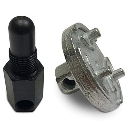 Universal Clutch Removal Tool and Piston Stop Flywheel Removal Tool Compatible with Echo Stihl and Husqvarna 2 Cycle Chainsaws Replacement Part 14MM
