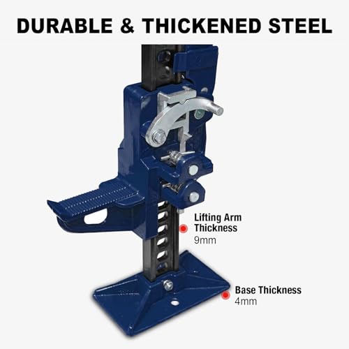 Big RED ATR6501UR Torin 48" Ratcheting Off Road Utility Farm Jack: 3 Ton (6,000 lb) Capacity, Blue - size: 48 inch Blue