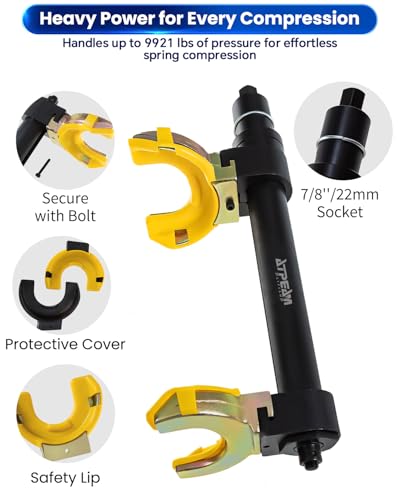 ATPEAM Macpherson Strut Spring Compressor Kit Universal Interchangeable Fork Coil Extractor Tool Set