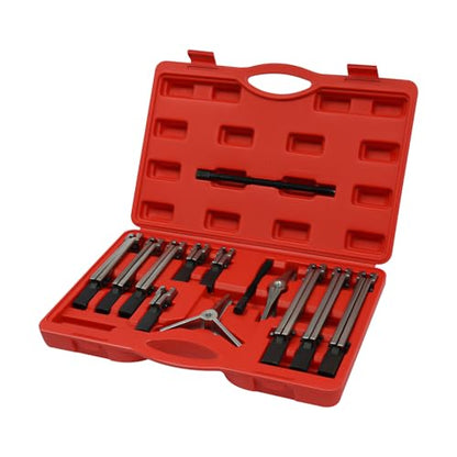 13pcs Gear Puller Set 2/3 Jaw Bearing Flywheel Puller Kit with 9 Pull Claws Heavy Duty Pulley Gear Bearing Flywheel Removal Tool for Automotive & Mechanical Repair (Red) - color: Red
