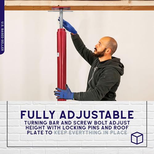 BISupply House Jacks for Leveling Crawlspace 1 Pack - 54-150 inch Adjustable Support Beam Basement Jack Post - Floor Lifting Joist Beam Brace for Cellar Ceiling - Screw Pole Jack - size: 54-150 Inch (1 PACK)