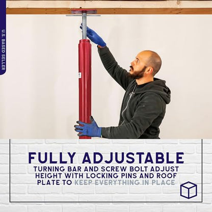 BISupply House Jacks for Leveling Crawlspace 1 Pack - 54-150 inch Adjustable Support Beam Basement Jack Post - Floor Lifting Joist Beam Brace for Cellar Ceiling - Screw Pole Jack - size: 54-150 Inch (1 PACK)