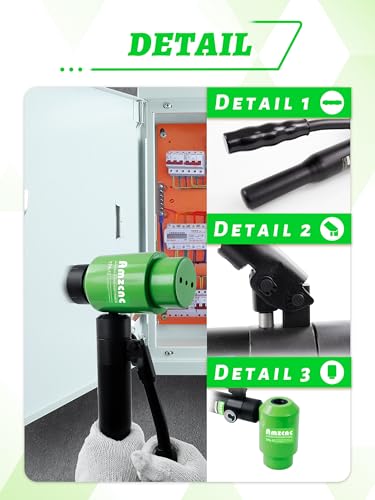 AMZCNC Hydraulic Knockout Punch Kit 8Ton 1/2-4in Electrical Conduit | Electricians Panel Punching Steel Aluminum Brass Copper Cabinet Wiring Electrical Installation Industrial Construction Repair - style: 1/2”~4”
