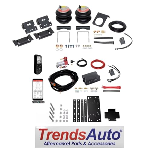 TrendsAuto Firestone Airide Red Label Rear Air Spring Kit with Air Command Dual Wireless App Only Standard Compressor fits 2013 2026 Ram 3500 4WD | Includes TrendsAuto Decal - size: Dual Path (App Only)
