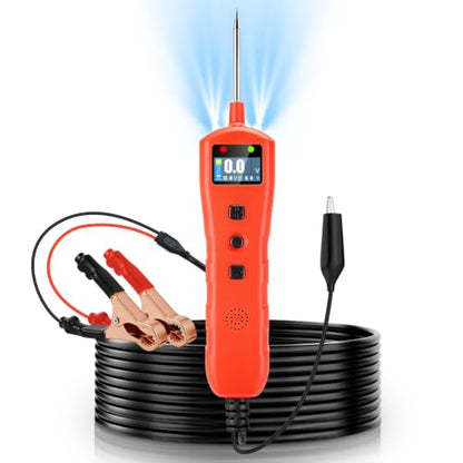 Power Circuit Probe Tester, 9V-30V DC Automotive Short Circuit Finder with 13ft Cable, Auto Electrical Tester wih LED Light, Automotive Test Light, Overload Protection