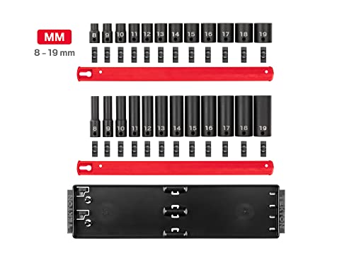 TEKTON 3/8 Inch Drive Impact Socket Set, 24-Piece | SID91213 - size: 24-Piece (5/16-3/4 in.)
