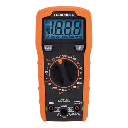 Klein Tools MM325 Multimeter, Digital Manual-Ranging 600V AC/DC Voltage Tester, Tests Batteries, Current, Resistance, Diodes, and Continuity - size: Manual-Ranging w/o Case