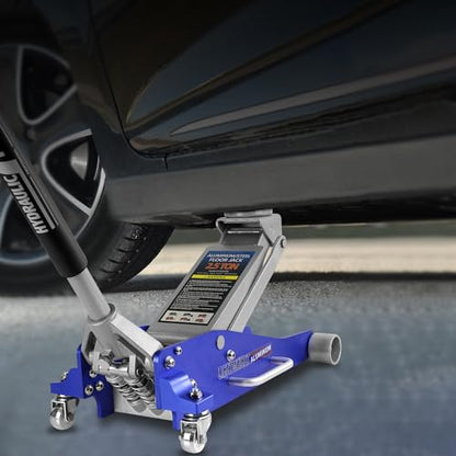 2.5 Ton Floor Jack Hydraulic Low Profile Jack Racing Heavy Duty Aluminum and Steel Racing Floor Jack with Dual Piston Quick Lift Pump 2.5 Ton (5000 lb) Capacity Lift Range 3.7"-18.7" Grey - color: Aluminum 2.5T Dual Pump 3.7"-18.7"