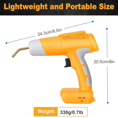 Cordless Plastic Welder Gun Compatible with Dewalt 20V Max Battery with 600PCs Hot Staples Plastic Welding Kit for Car Bumper and other plastic Repairing(No Battery)