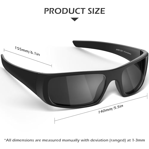 OXG Safety Glasses Protective Eyewear Men Women, ANSI Z87.1 Work Glasses Scratch Impact Resistant for Industrial Shooting - color: Grey