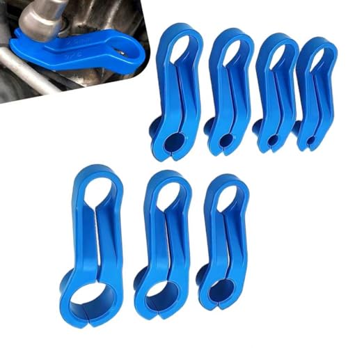 7PCS Fuel Line Disconnect Tool, AC Fuel Line Disconnect Tool Set, 1/4 5/16 3/8 1/2 5/8 3/4 7/8 Inch Quick Disconnect Kit, Compatible with Ford/GM/Chrysler, Transmission Fuel Line Tool