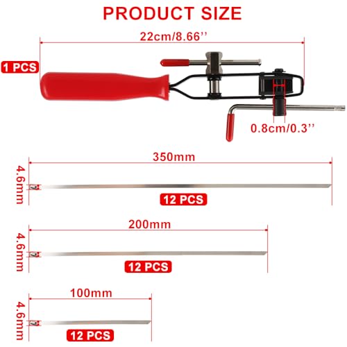 CV Boot Clamp Pliers Kit with 36 Band Clamps | Stainless Steel Clamps,l4" 8" 14" CV Joint Boot Band Clamp,Universal ATV,CV Boot Tool, Banding Pliers, 36 Pieces - size: 37 pcs