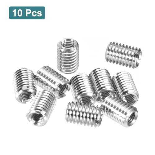 uxcell 10Pcs Threaded Inserts, M5-0.8x12 & M8-1.25x12 Stainless Steel 303 Screw Thread Sleeves Thread Repair Insert for Mechanical Equipment - size: M5-0.8x12 & M8-1.25x12mm