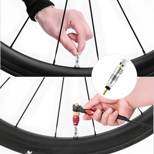 21Pcs Professional Brass Presta Valve Core & Stem - Leak-Proof Valve cores and Remover Tool Universal for Tubeless Road/MTB Bike Tires (Upgrade)