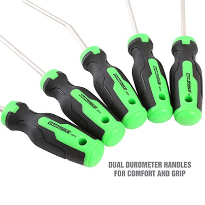 OEMTOOLS 26519 5 Piece Hose Remover Set, Cotter Pin Removal Tool, for Radiator Line and Heater Hose Removal, Coolant Hose Remover, Black and Green