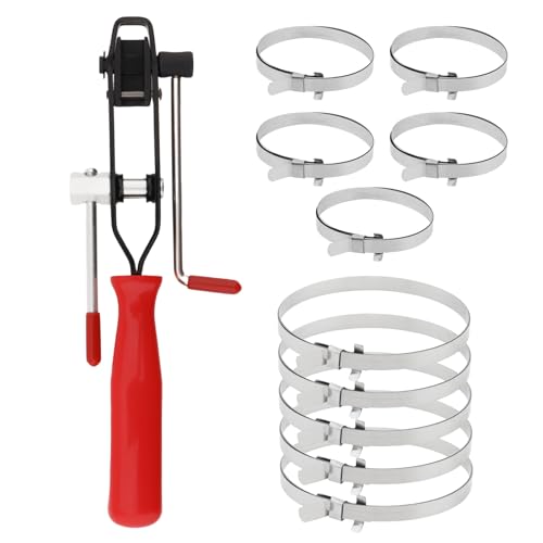 For Auto/ATV CV Joint Axle Boot Clamps Tool with CV Boot Clamps Kit, Joint Banding Boots Axle Clamp pliers & 10 pcs Adjustable Drive Shaft Crimp Bands for Most Cars