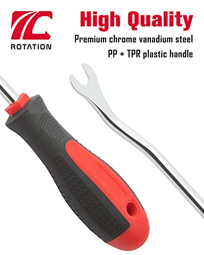 ROTATION 6-Piece Heavy Duty Car Vehicle Trim Clip Removal Set Door Upholstery Remover Chrome Car Door Panel - color: Red_6pc