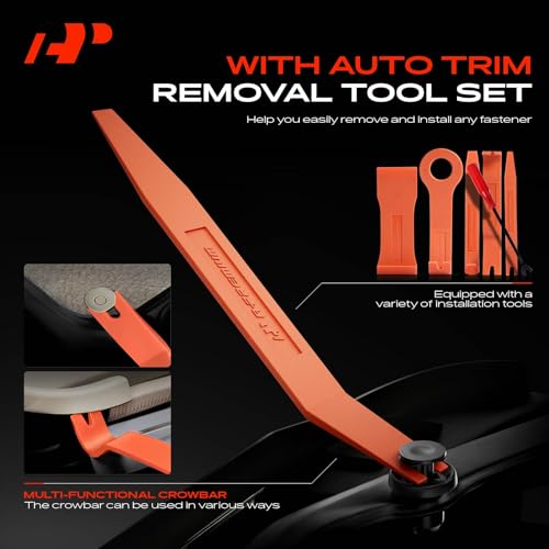 A-Premium 220PCS Retainer Clip Kit Compatible with 2000-2006 Toyota Tundra | Door Trim Panel Weatherstrip Hood Fender Splash Windshield Wheel Tail Light, Push Pin Nylon Rivet Fastener, w/Removal Tool