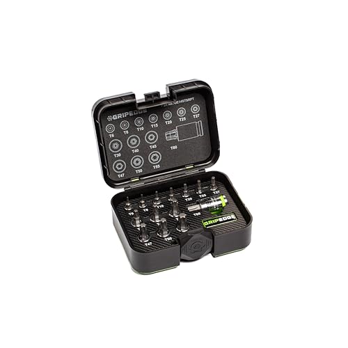 GRIPEDGE Tools | 14PC RPT Star Driver Set | Sizes T6 - T60 | 1/4'' - 3/8'' - 1/2'' Drive | Made With S2 Steel | Includes Premium Plastic Case With A Foam Insert |