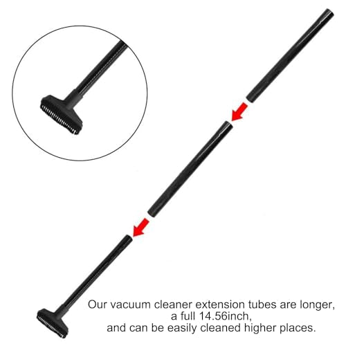 3 PCS Vacuum Extension Wands 1 1/4 inch & 1 3/8 inch Vacuum Accessories 1.25 Inch Extension Wands Attachments 15" Black Smooth Finish Plastic Wand Vacuum Pipe Tubes for Shop Vac Wet/Dry Vacuums