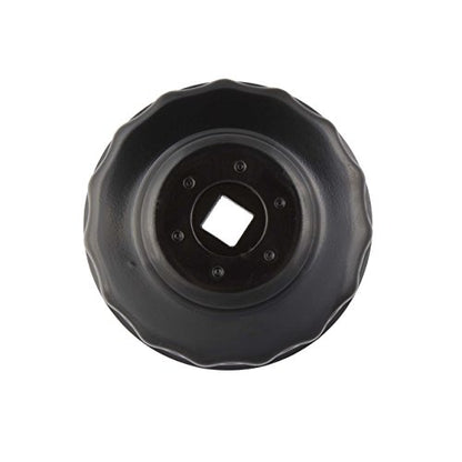 Steelman Low Profile Oil Filter Cap Wrench Socket 75mm and 77mm x 15 Flute, 3/8-inch Drive, Heavy Duty Chrome Vanadium Steel - size: 75 Millimeter and 77 Millimeter x 15 Flute