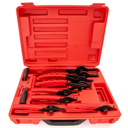 Snap Ring Pliers Set .038in - .09in | For Automobiles Lawnmowers and Farm Equipment Retaining Snap Ring and Circlip Removal Tools