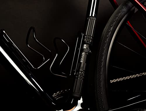 SILCA Mini Bike Pump – Frame Mount Bicycle Pump with Expandable Hose and Lever Lock – Lightweight and Mountable to Gravel, Mountain, and Road Bicycles - style: Tattico