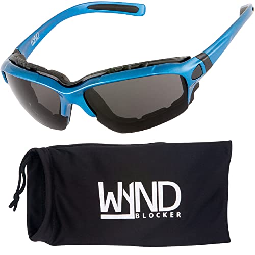 Motorcycle Riding Glasses Extreme Sports Wrap Sunglasses - color: Blue | Smoke