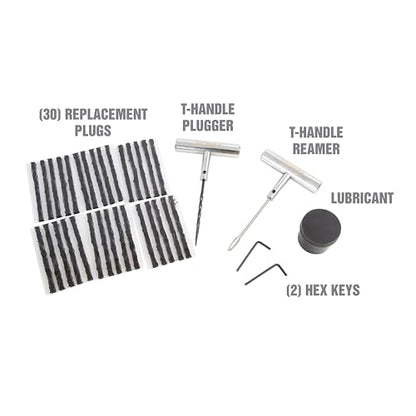 OEMTOOLS 26682 Tire Plug Kit 36-Pc, Tire Repair Kit for Cars, Trucks, ATVs, RVs, and More, Emergency Flat Tire Repair Kit, Storage Case Included - style: 36 Piece Tire Repair Kit