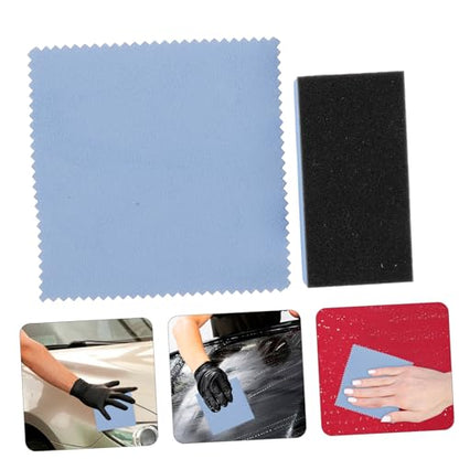 PRETYZOOM 1 Set Tire Applicator Sponge Kit Polishing Pad Dressing Cloth for Professional Automotive Detailing Versatile Sponge Block for Tire Shine Wax Application Comfortable Grip for
