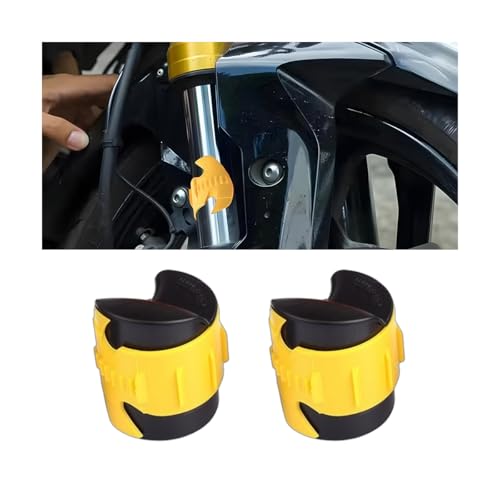 HZEL Motorcycle Fork Seal Cleaner Tool, 2PCS 45mm-55mm Motorbike Front Fork Seal Saver Cleaner Removal Tools, Shock Absorber Motocross Cleaning Tool, Universal for Motocross Dirt Bike (Yellow) - color: Yellow